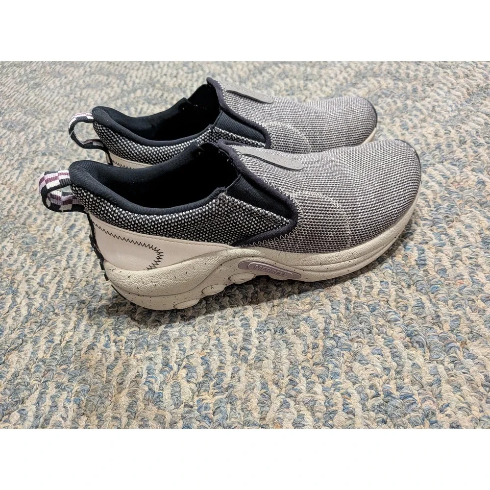 Merrell Jungle Moc Explorer Gray Black Knit Slip On Walking Shoes J005594 Mens 8